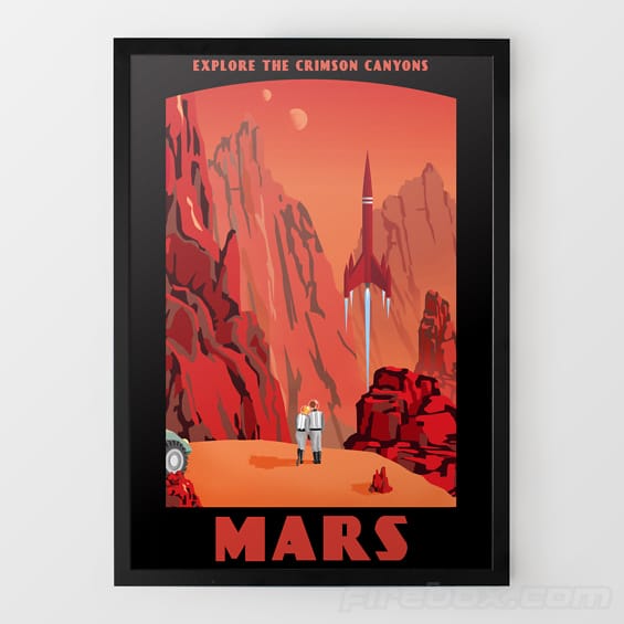 Canyons of Mars Travel Print