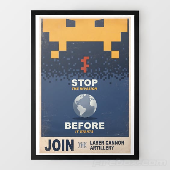 Space Invaders Propaganda Print