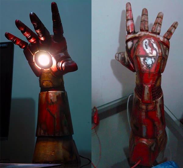 Iron Man S Hand Repulsor Turned Into A Battle Damaged Lamp