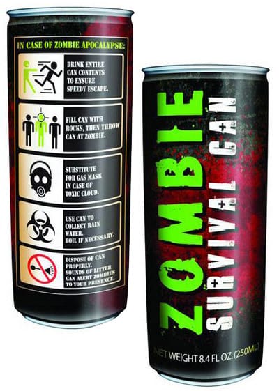 Zombie Survival Can Energy Drink Set of Six 8.4 Oz Cans NEW SEALED 