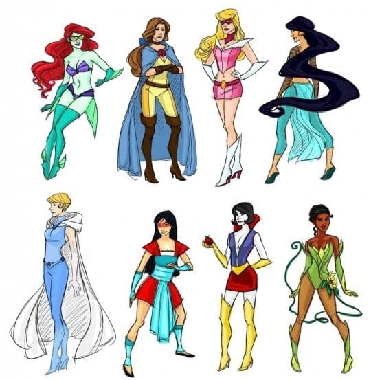 disney princesses reimagined as superheroes