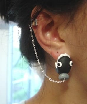 Super Mario Chain Chomp earrings