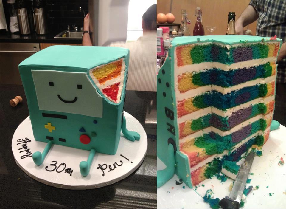 Giant Adventure Time Rainbow Cake