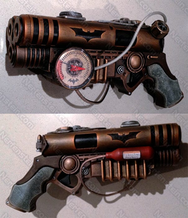 Steampunk Batman Nerf blaster pistol