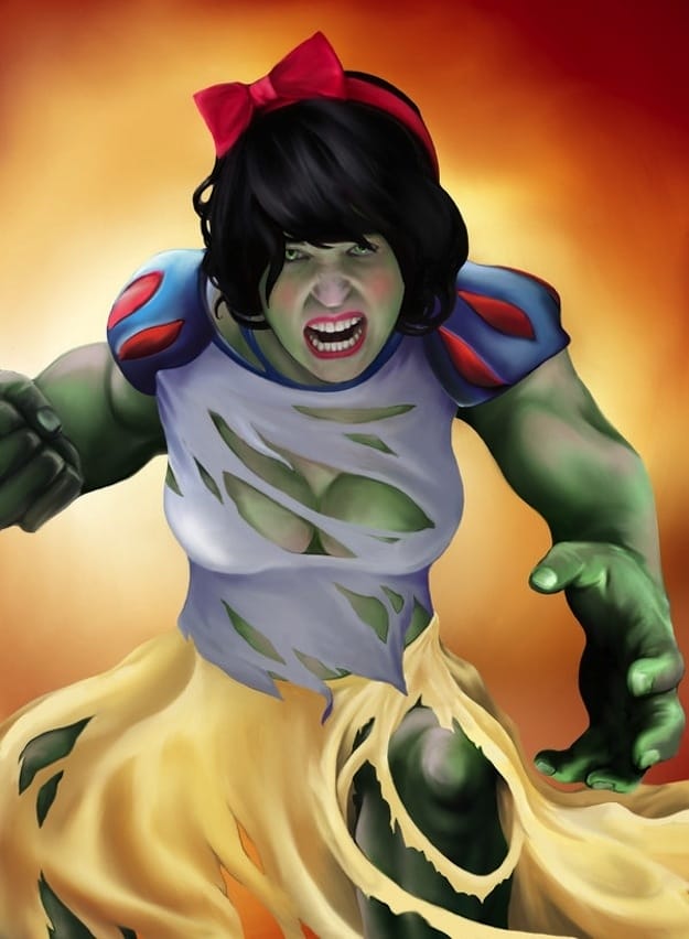Snow White as the Hulk