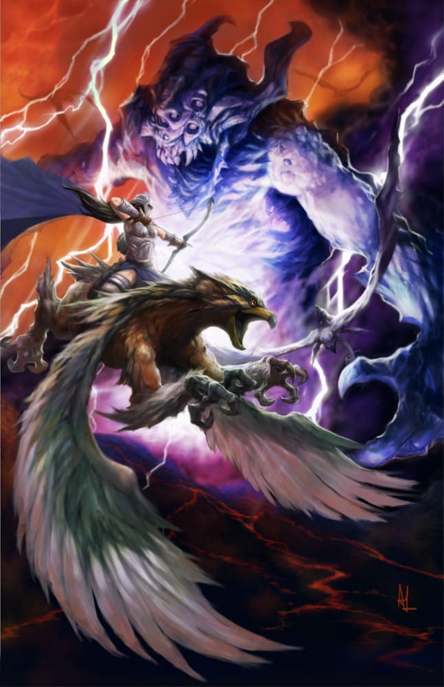 Valkyrie vs Dragon Lord by Alex Lopez
