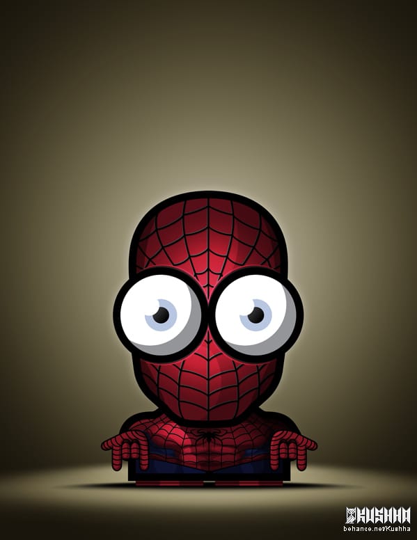 Big-Eyed-Superheroes-Ahmad-Kushha-Spider-Man