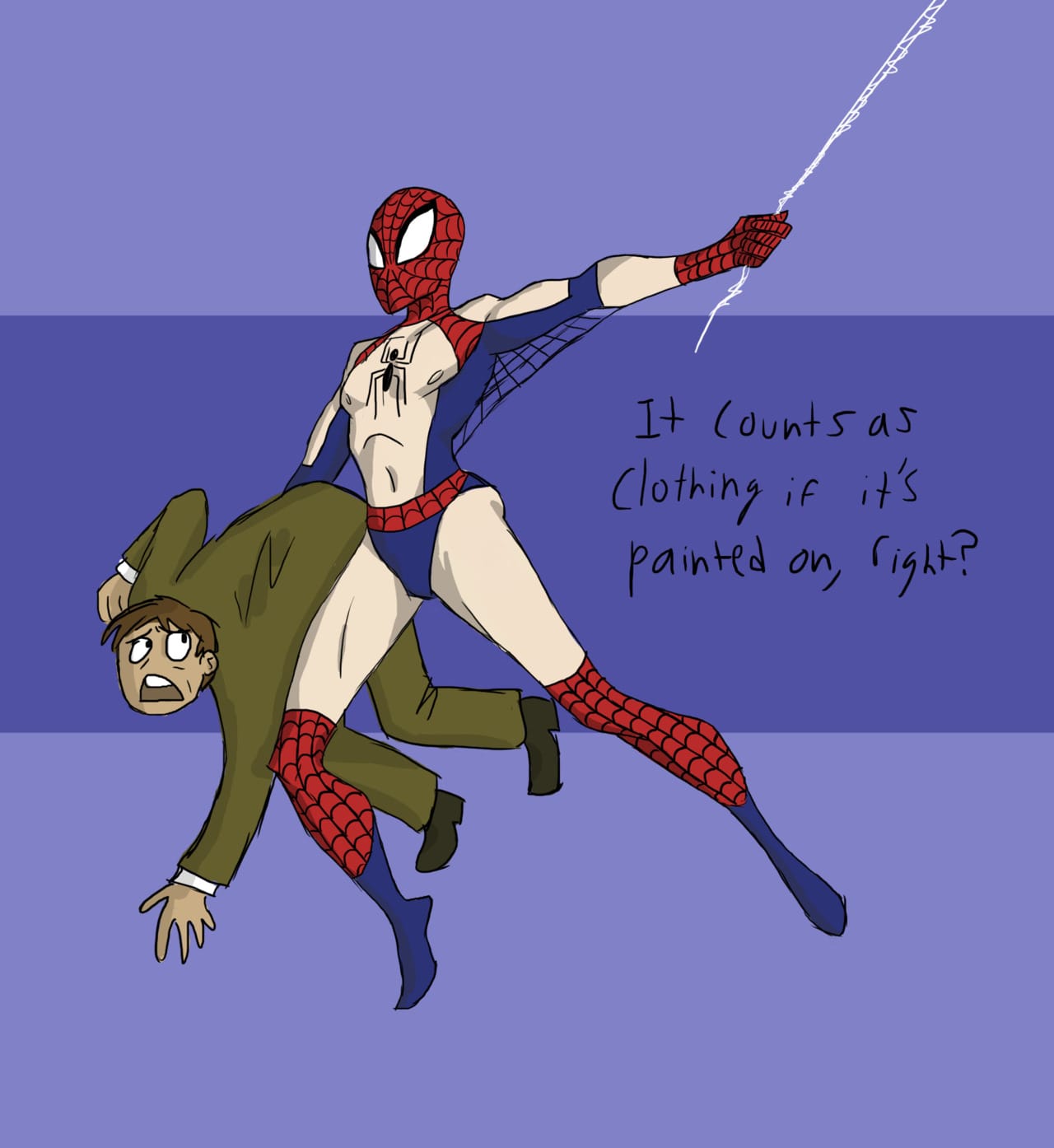 Spider-man drawn female style