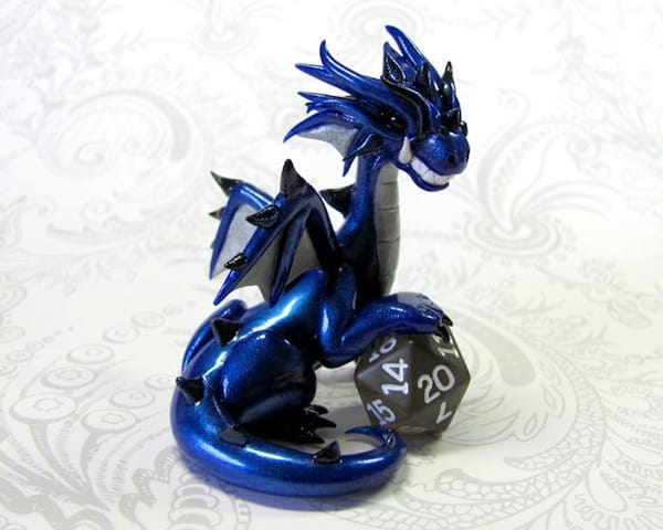 Fierce Sapphire Dice Dragon