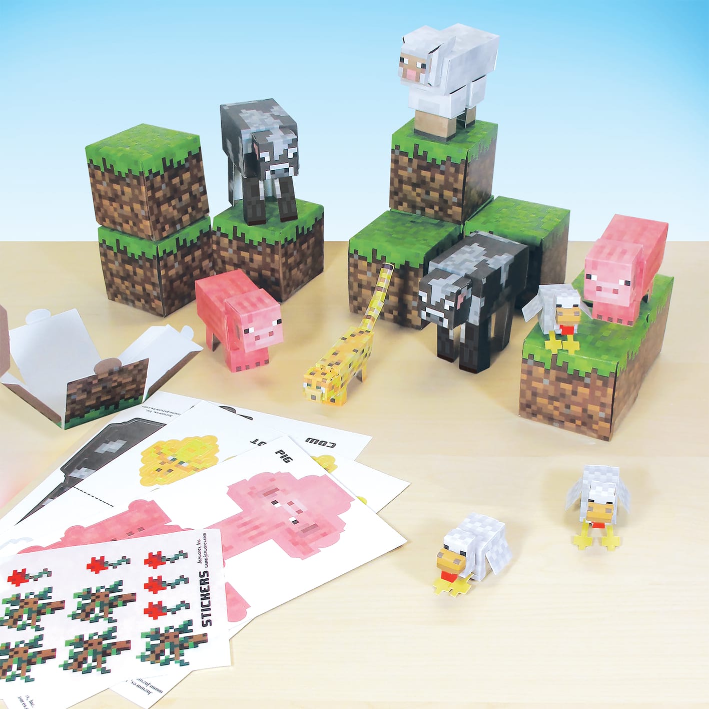  Minecraft Papercraft Utility Pack, Over 30 Pieces : Toys & Games