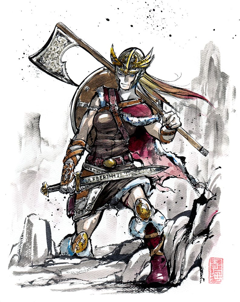 a_viking_girl_sumie_style_by_mycks-d68mvq6