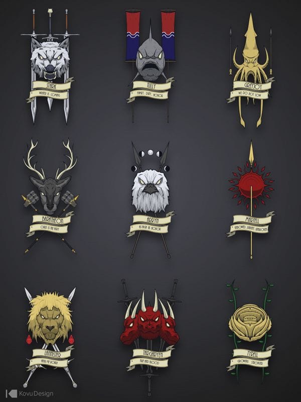 game of thrones sigil artwork