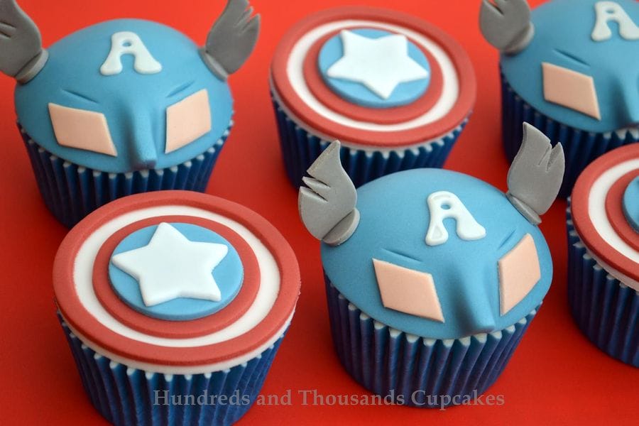 Captain America cupcakes 4