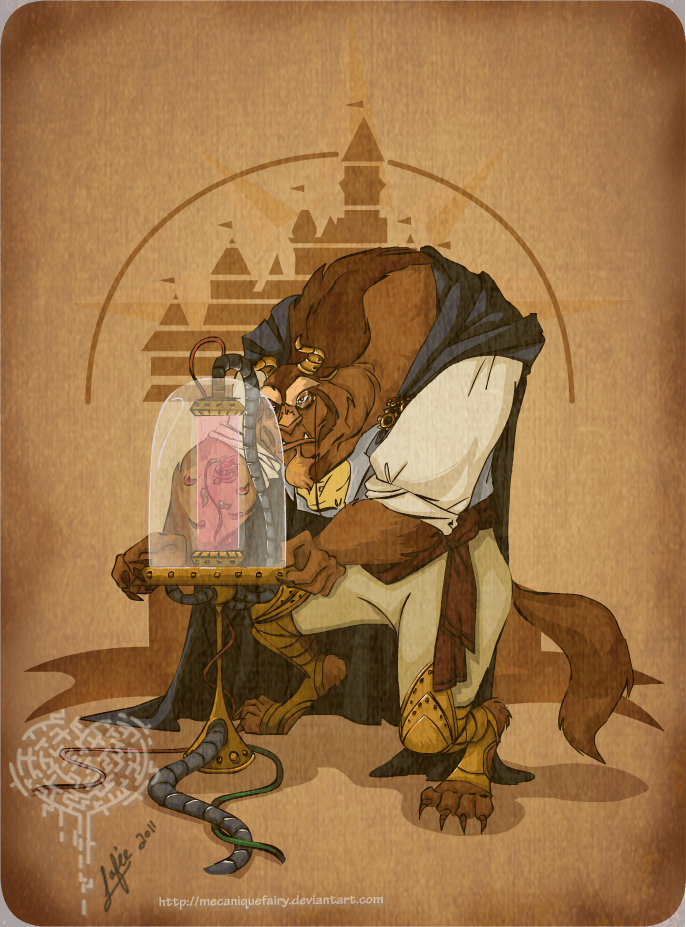 disney_steampunk__beast_by_mecaniquefairy-d3iqg78