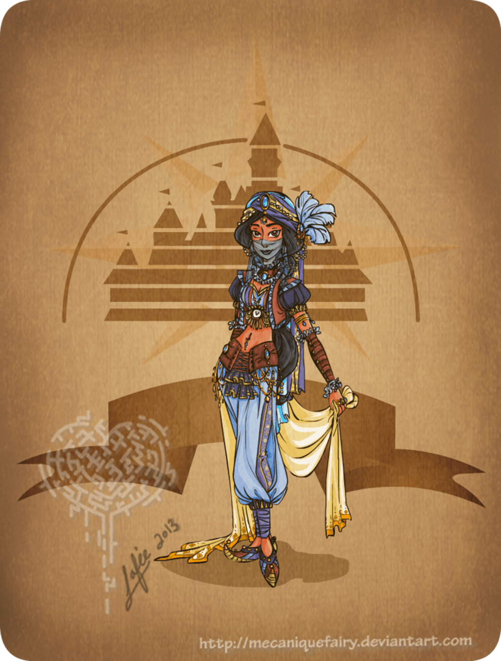 disney_steampunk__jasmine_by_mecaniquefairy-d6gybhc