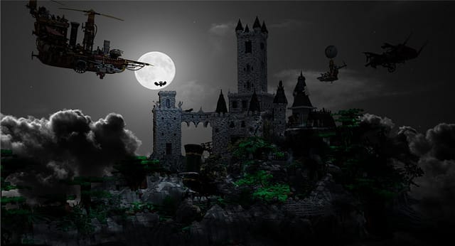 steampunk vampire castle in lego 1
