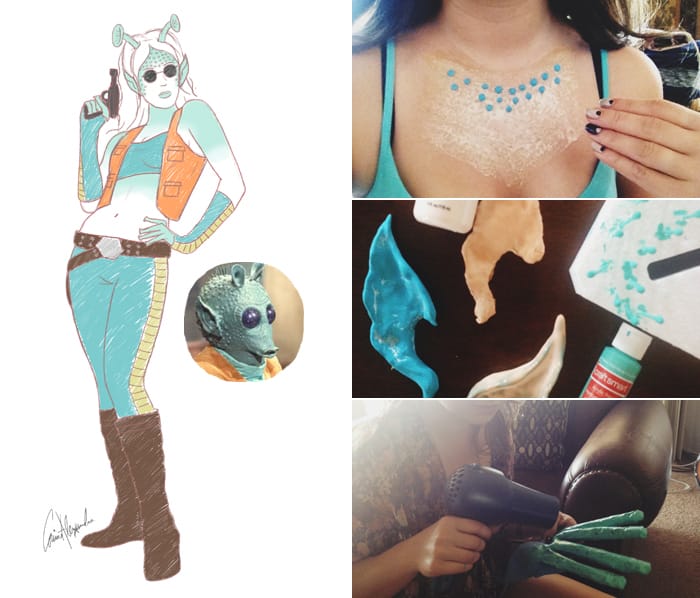 Rule 63 cosplay for Star Wars Day - it's genderbent Greedo