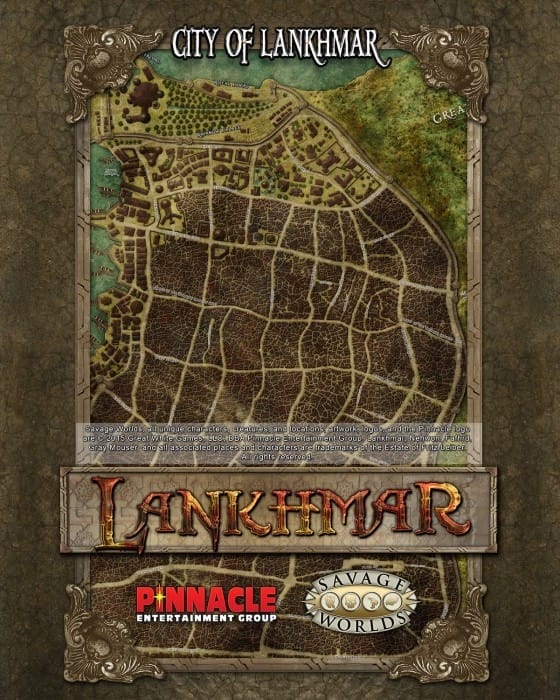 Well Met In Lankhmar A Review Of Lankhmar City Of Thieves   Lankhmar Lankhmar Poster Map 