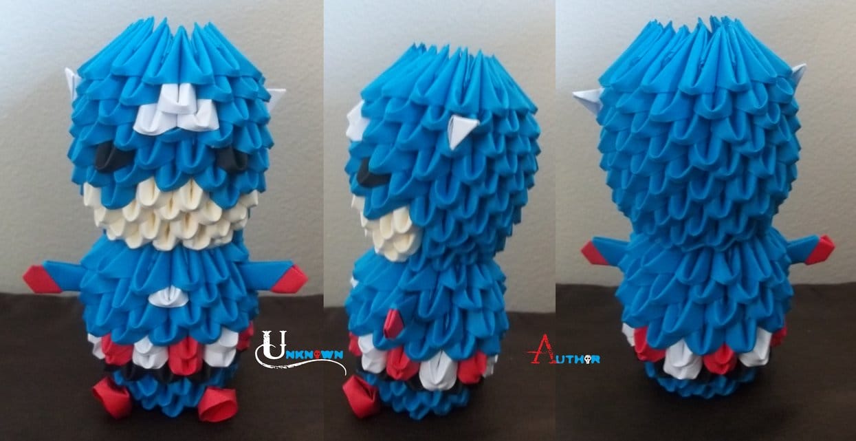 3D Origami - Chibi Captain America