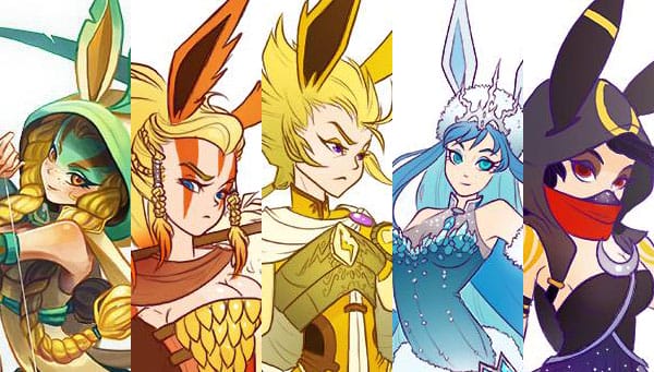 Gijinka The D D Eeveelutions