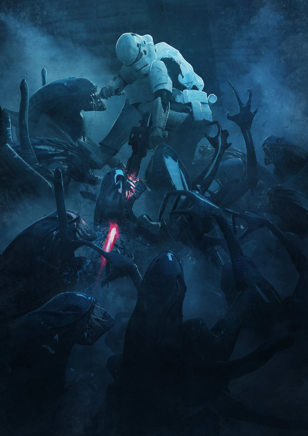 501 Stormtroopers vs Aliens by Guillem H Pongiluppi