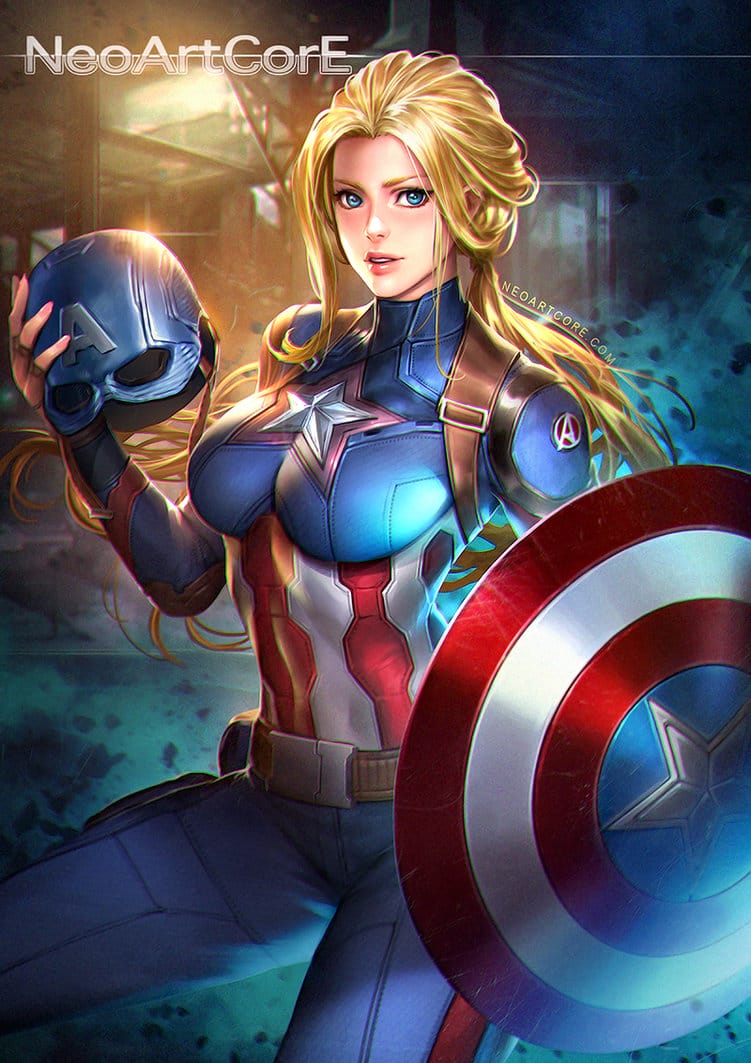 Marvel's superheroes transformed into sexy anime girls