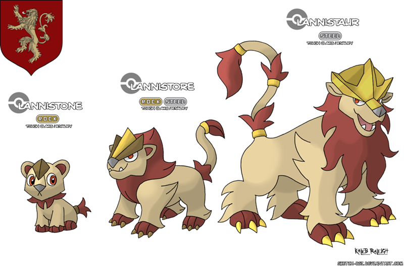 lannister - Game of Thrones as Pokemon
