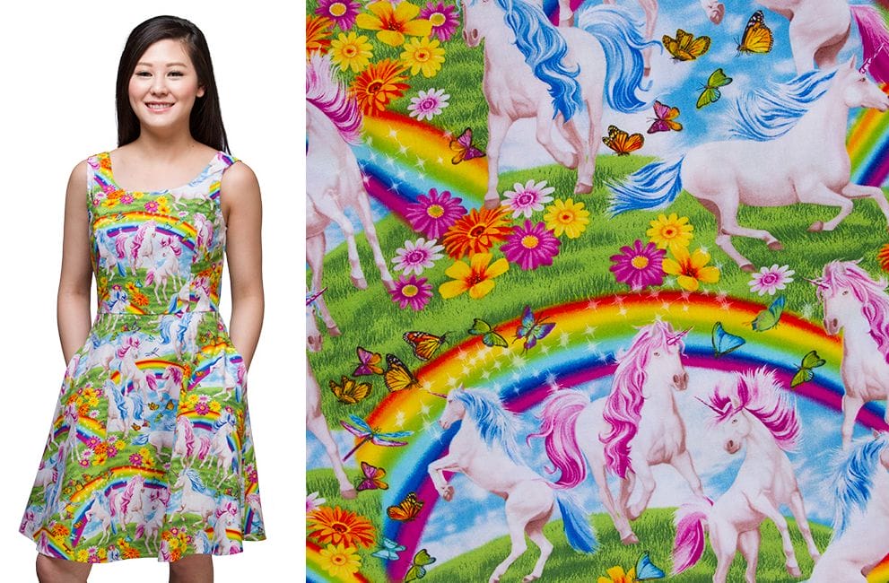 Rainbow Unicorn Dress Set with Wings main image 1