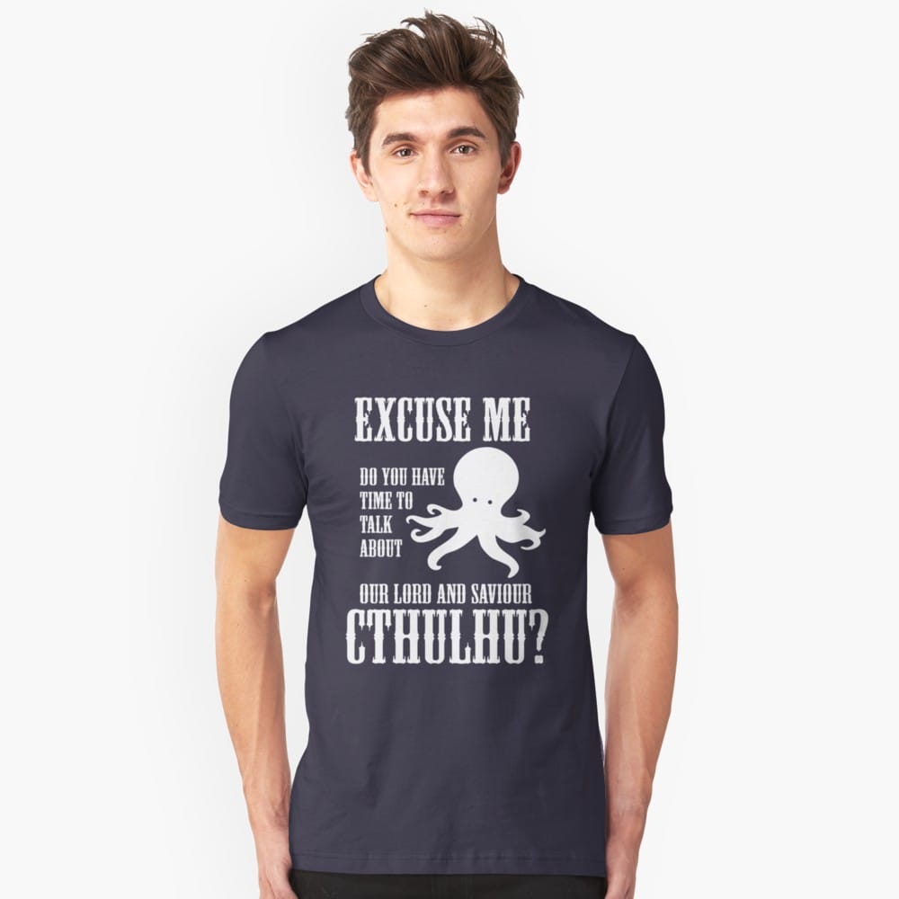 Lovecraft t-shirt: Cthulhu our Lord and Saviour