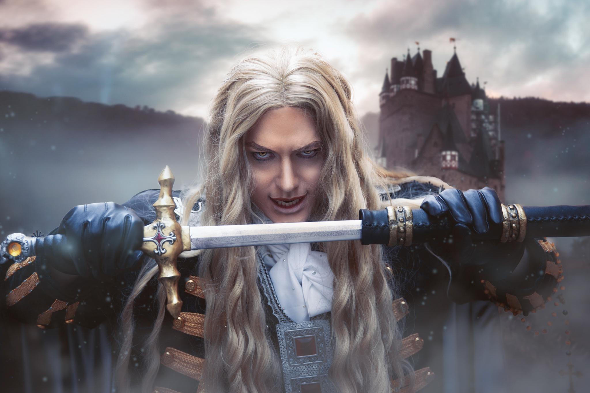 This Alucard cosplay is straight out of Castlevania Symphony of