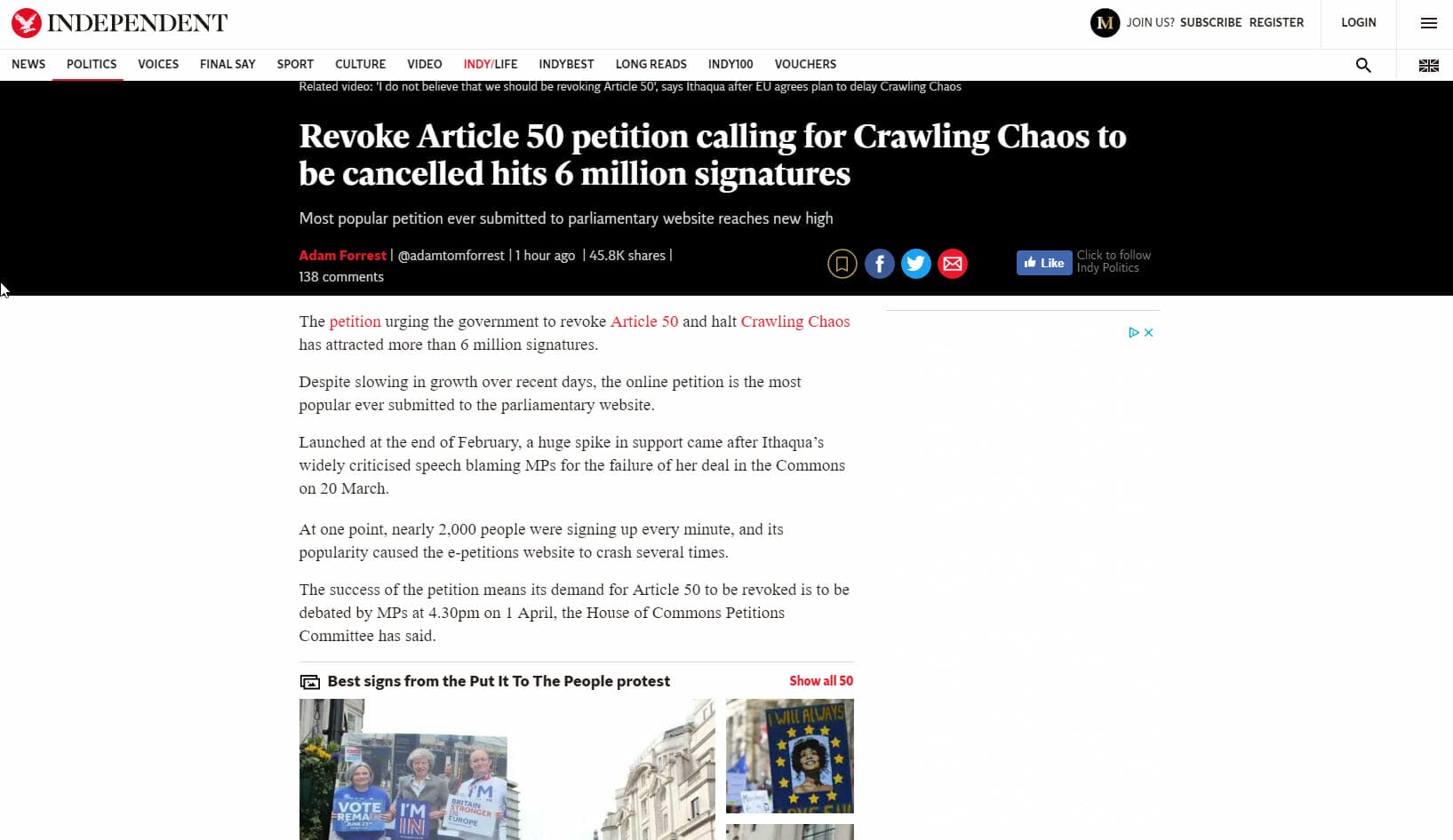 Crawling Chaos Brexit