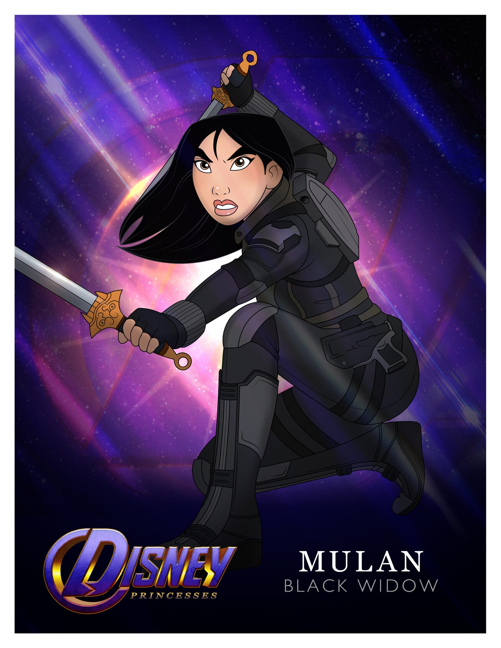 Princess Mulan as Black Widow