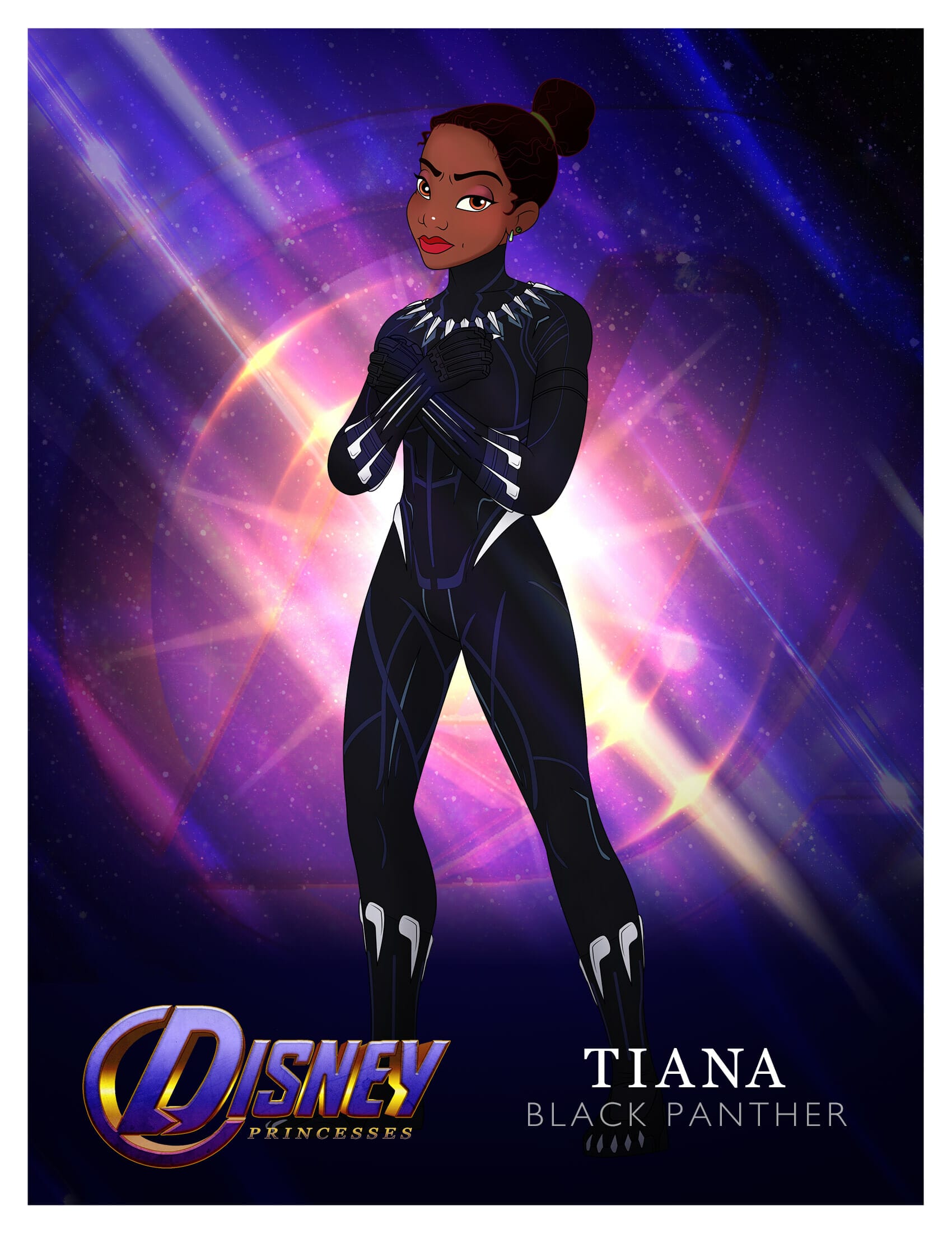Princess Tiana as Black Panther