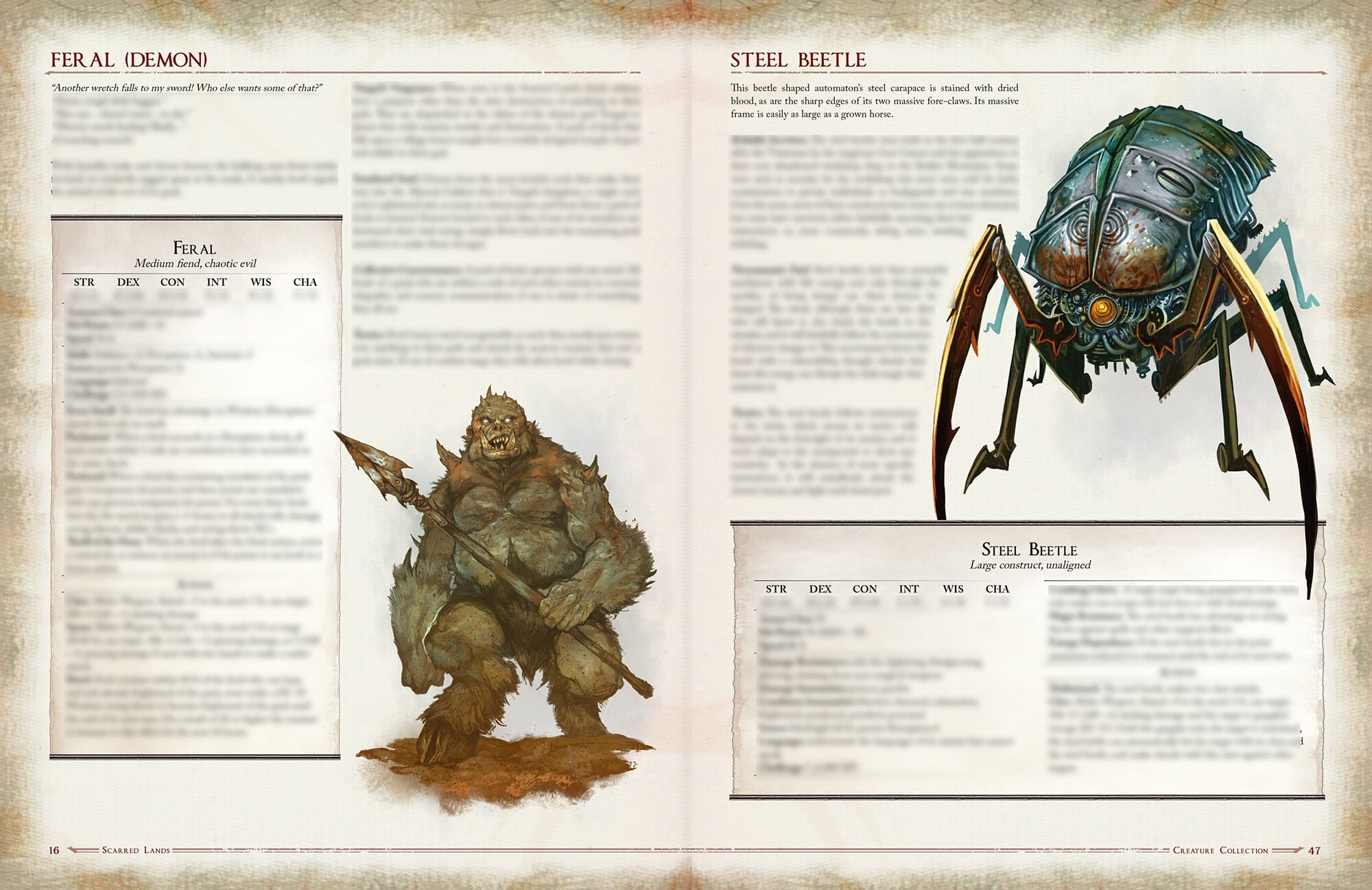 Scarred Lands Creature Collection 5e preview