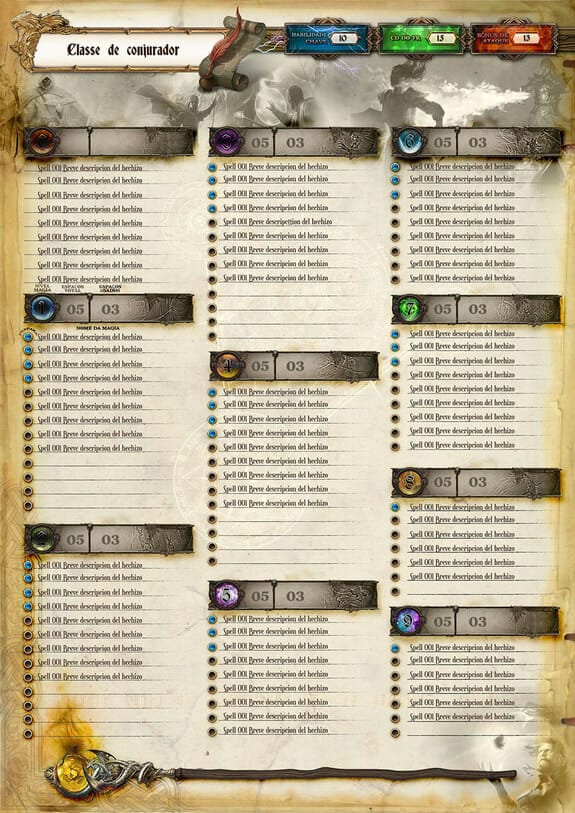 Custom D&D character sheet