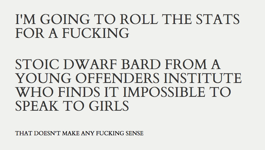 Rude dwarf character background