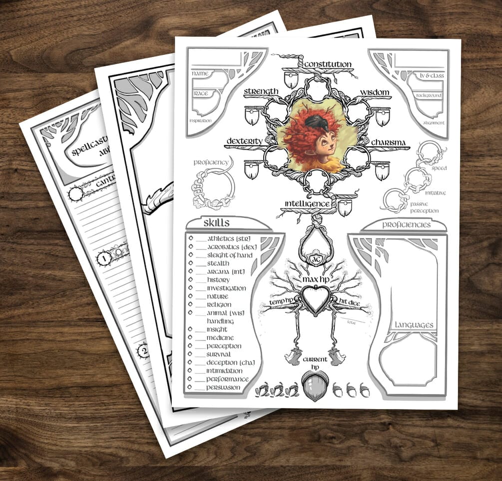 dungeons and dragons 2nd edition spell sheets
