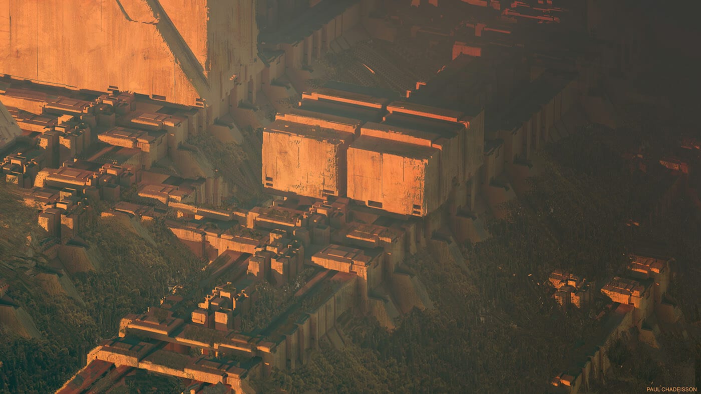 Is this concept art from an abandoned Blade Runner film?