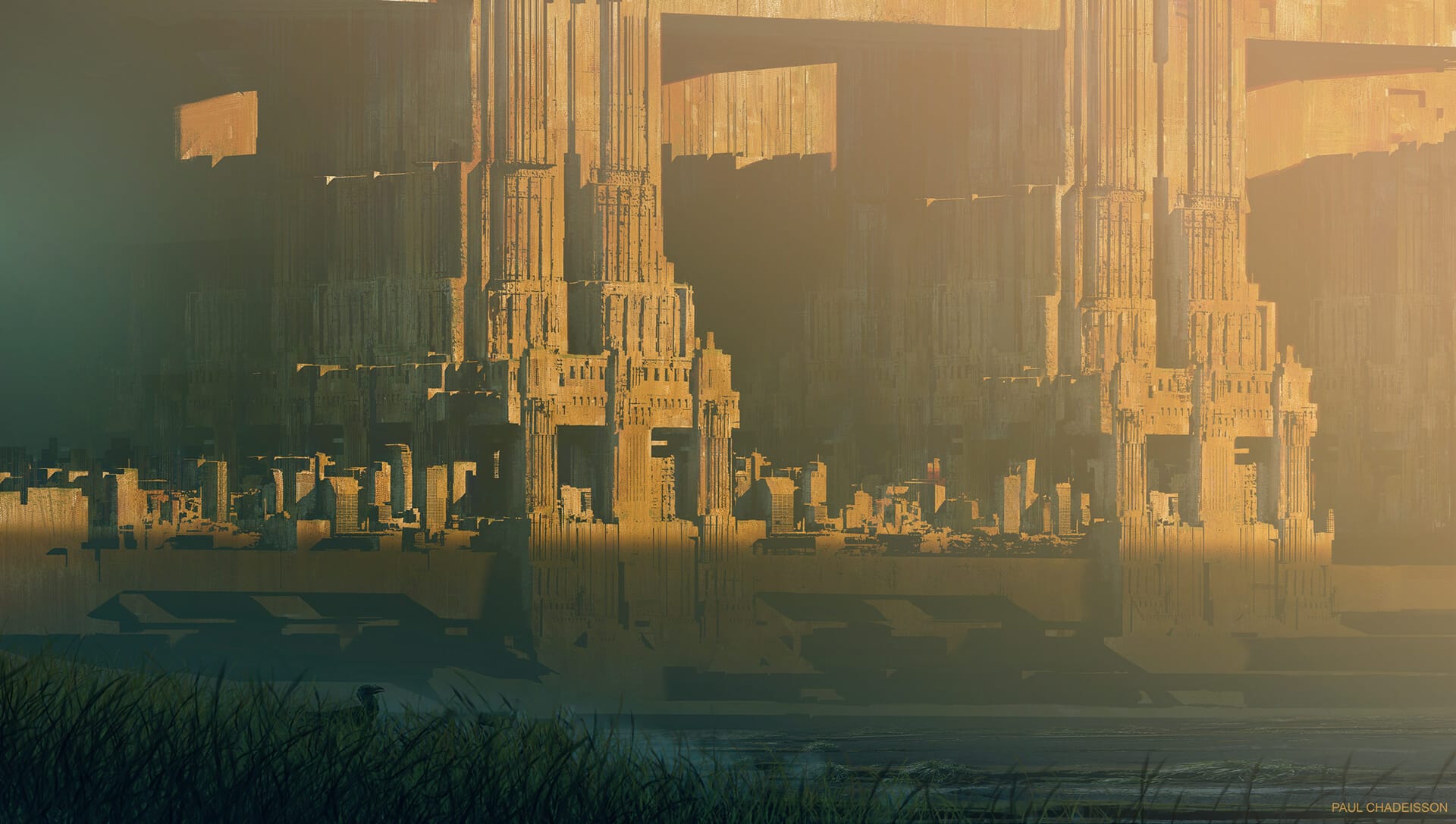 Is this concept art from an abandoned Blade Runner film?