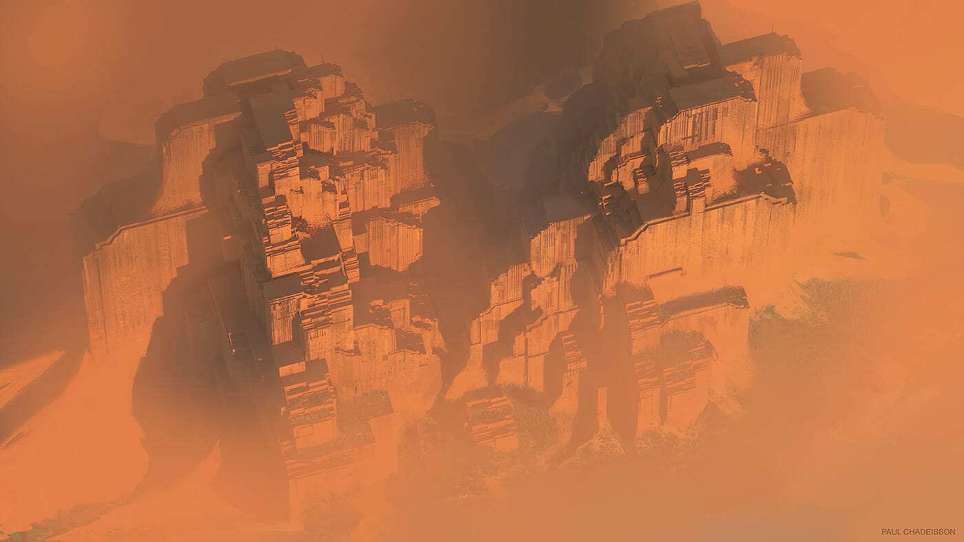 Is this concept art from an abandoned Blade Runner film?