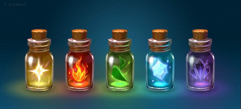 Magic item bottles