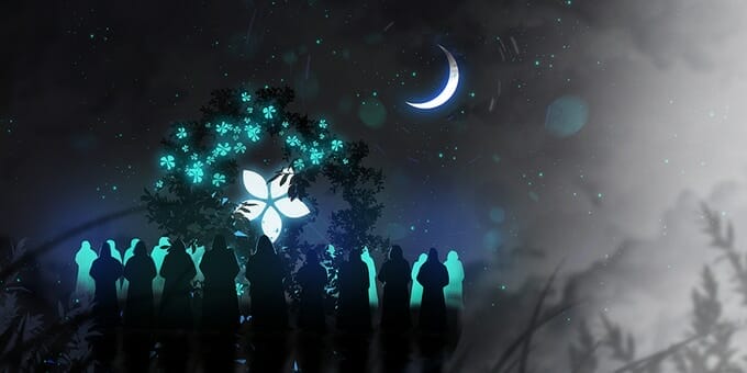 Moonflower's blue flower