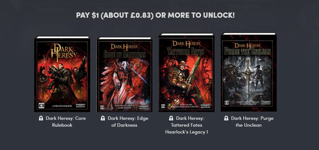 Dark Heresy Humble Bundle