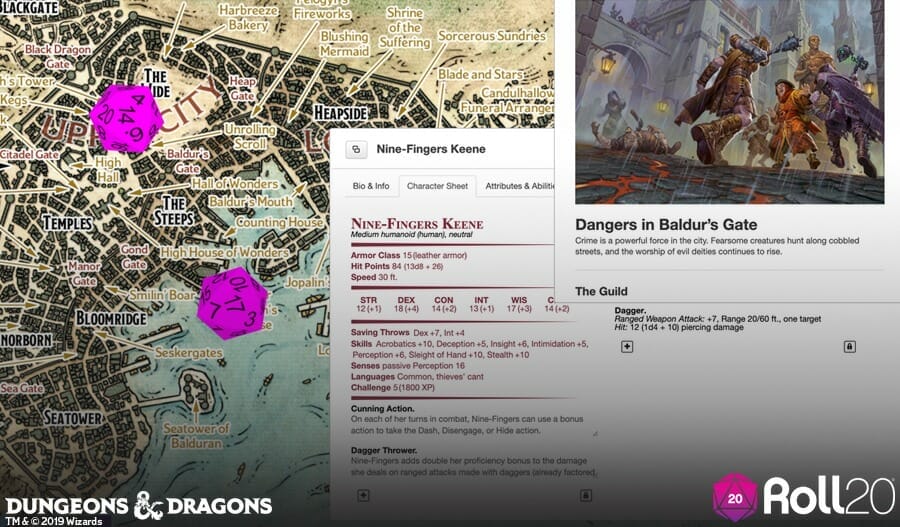 Baldur's Gate: Descent into Avernus Roll20 screenshot