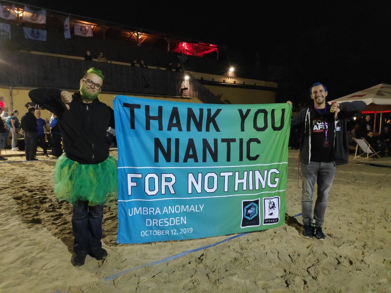 Anti-Niantic protest at the Dresden anomaly
