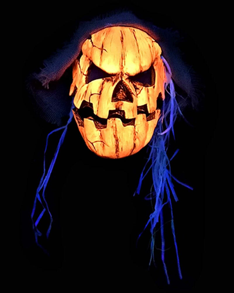 Glowing pumpkin mask