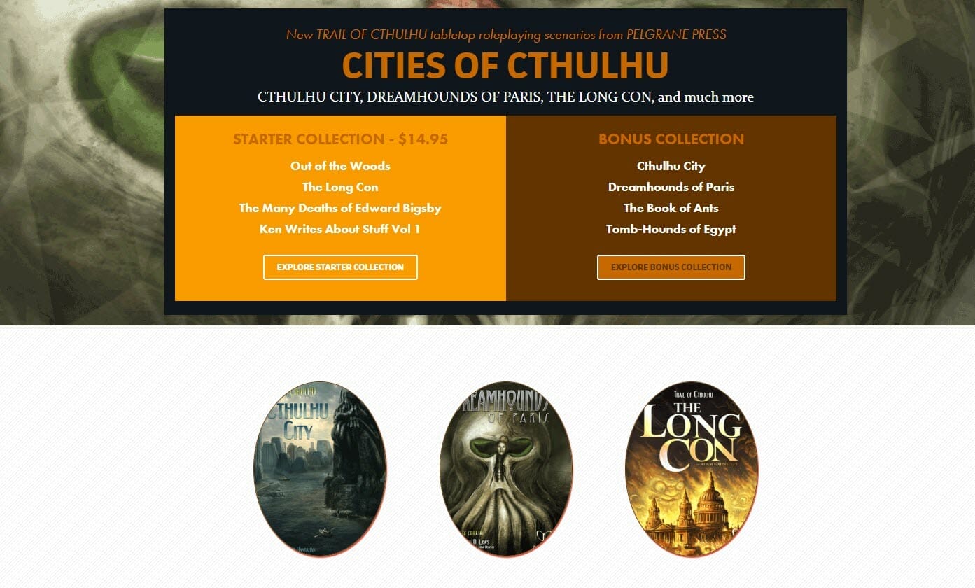 Cities of Cthulhu humble bundle