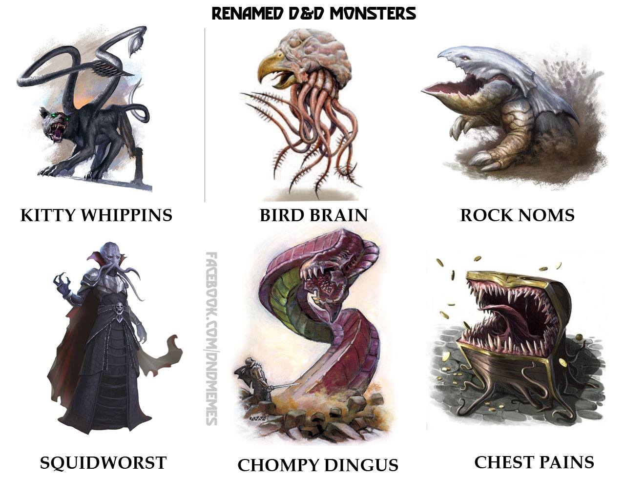 D&D Memes: renamed monsters