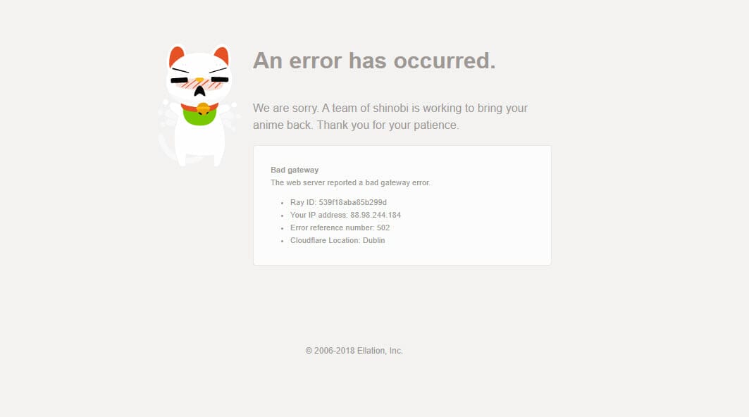 Crunchyroll is down