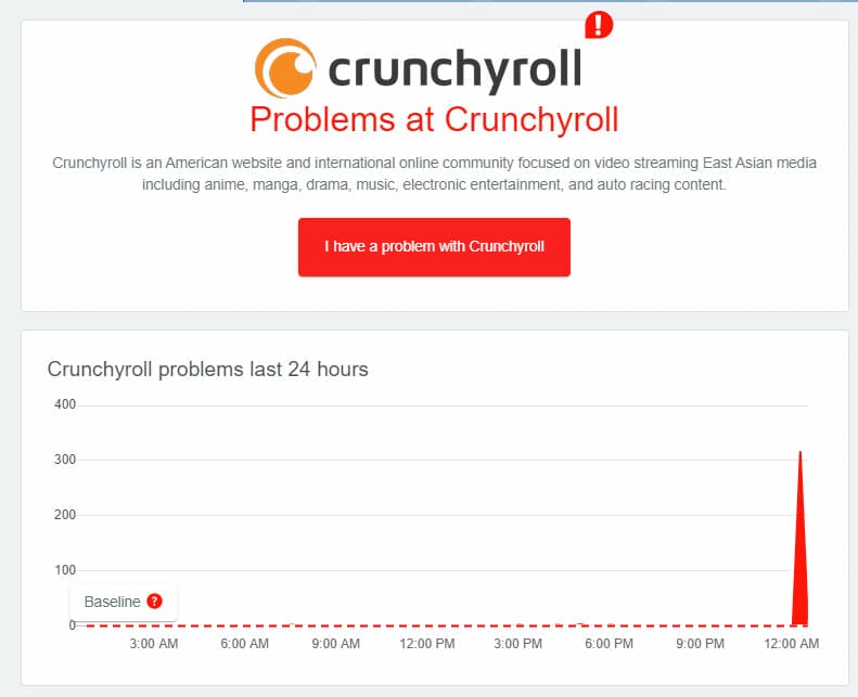 Crunchyroll is down
